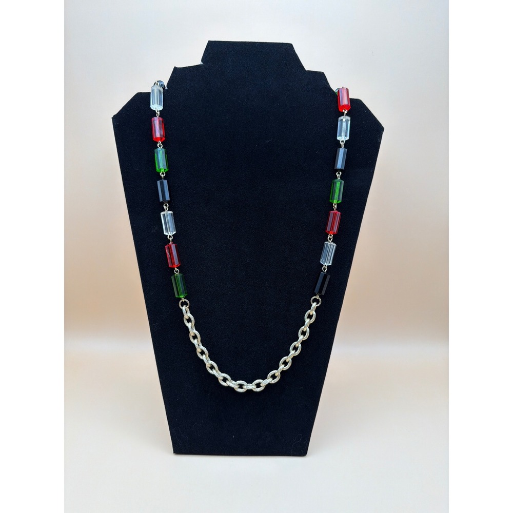 Vintage‎ Style Multi Color Beaded Chain Necklace